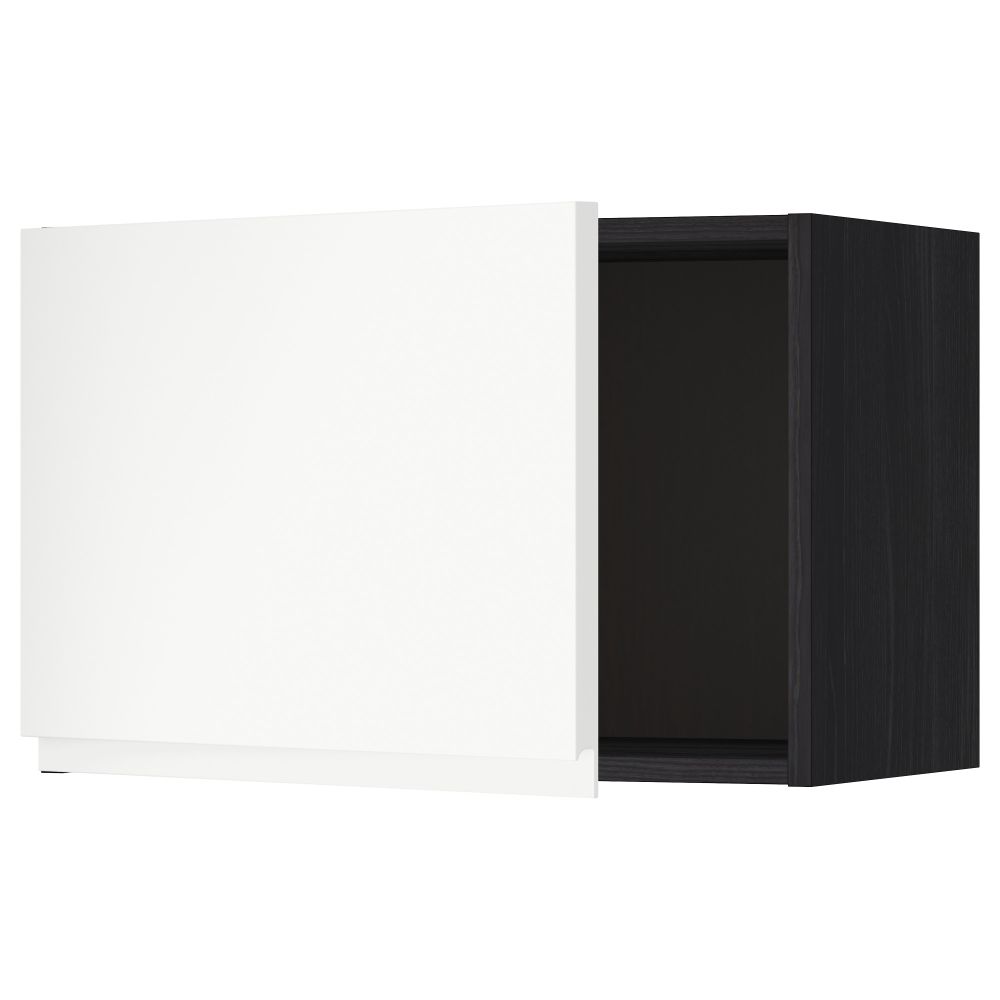 Шкаф навесной МЕТОД, черный, Воксторп белый - схема-чертеж с размерами
