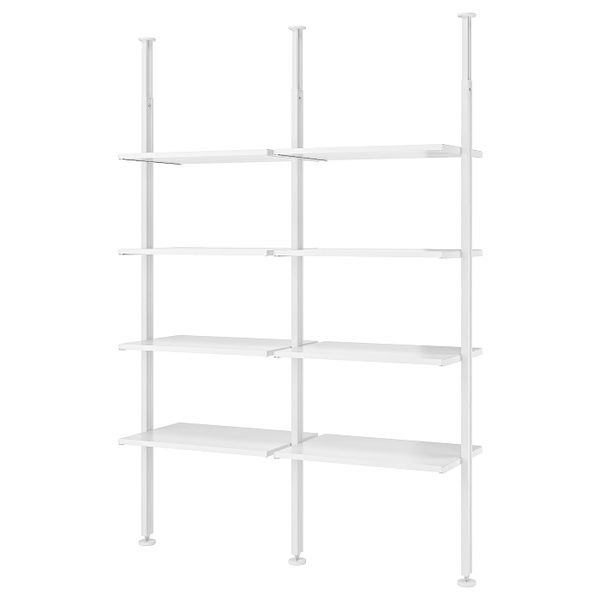 Открытая комбинация для хранения, белый 175x51x222-350 см IKEA ELVARLI ЭЛВАРЛИ 493.875.85 - схема-чертеж с размерами