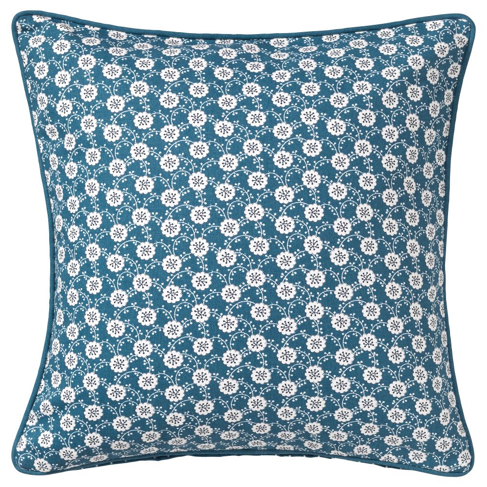 Чехол на подушку ЛЕВКОЙ, синий, белый (50x50 см) - фото 1