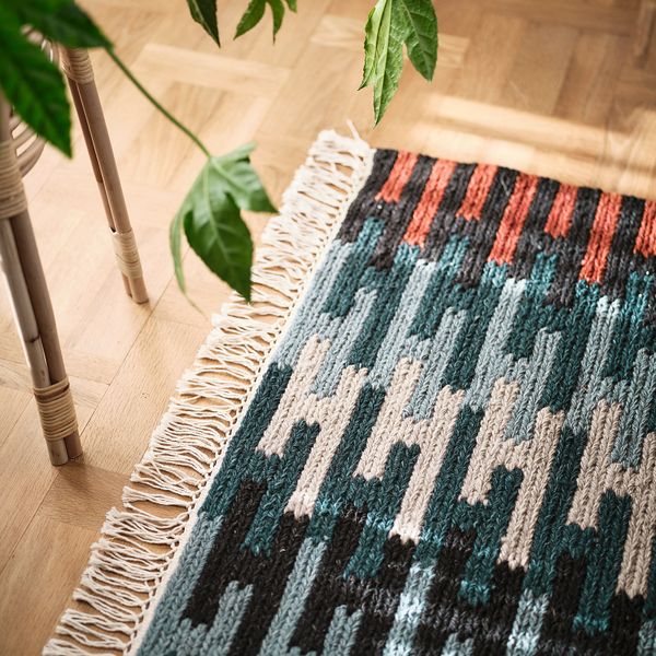 Ковер, безворсовый, 170x240 см, ручная работа разноцветный IKEA RESENSTAD РЕСЕНСТАД 004.705.19 - фото 3