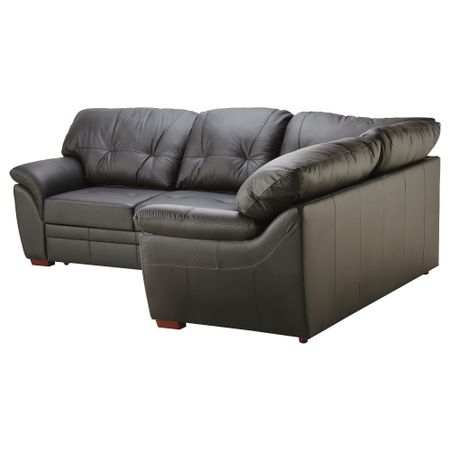 Диван-кровать угловой БЬЁРБУ, правый, черный