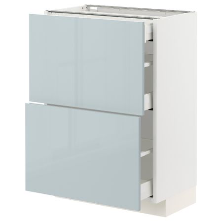 Напольный шкаф, 2 фасада, 3 ящика, 60x37 cm IKEA METOD МЕТОД, MAXIMERA МАКСИМЕРА 294.789.11