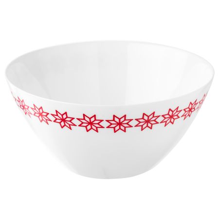 Сервировочная миска ВИНТЕР 2017, звезда красный, белый (23 см)