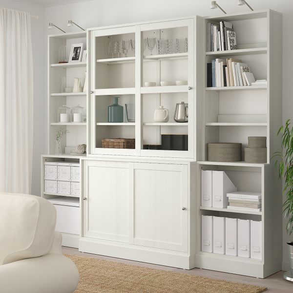 Комбинация с раздвижными дверьми, белый 243x47x212 см IKEA HAVSTA ХАВСТА 792.752.37 - фото 2