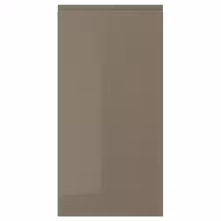 VOXTORP Дверь - глянцевый темный серо-коричневый 40x80 см