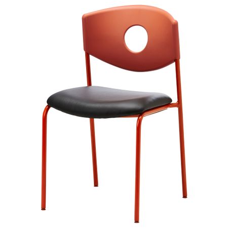 Конференц-стул СТОЛЬЯН, оранжевый, черный