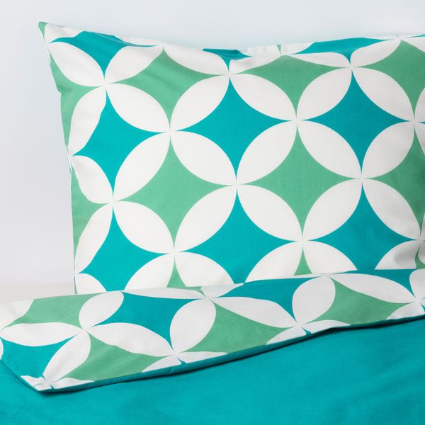 Пододеяльник и наволочка, под плитку/бирюзовый 150x200/50x70 см IKEA GRACIÖS ГРАСИОС 104.624.44 - фото 7