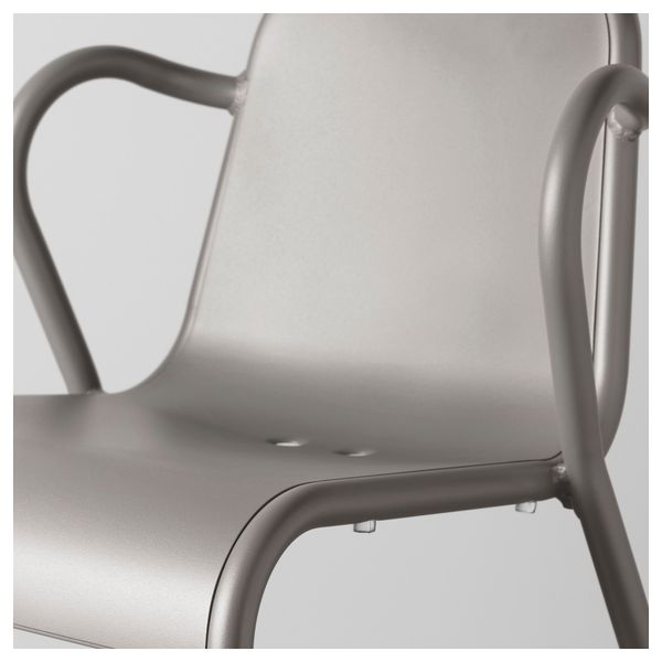 Стол + 2 стула, для сада ТУНХОЛЬМЕН, серый - фото 8