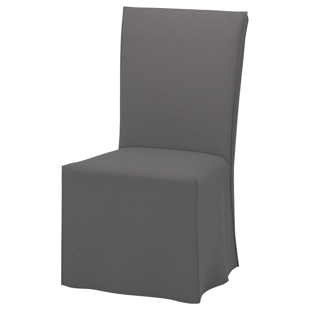 Стул с длинным чехлом ХЕНРИКСДАЛЬ, дуб, Рисане серый - фото 1