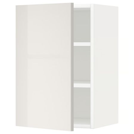 METOD Навесной шкаф с полками - белый/Ringhult светло-серый 40x60 см