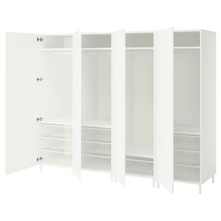 Гардероб, комбинация, белый, Fonnes белый, 240x57x191 см IKEA PLATSA ПЛАТСАA ПЛАТСА 095.866.95