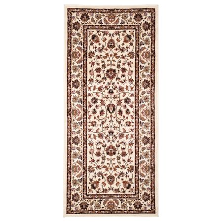 Ковер, короткий ворс ВАЛЛОБИ, бежевый, красный (80x180 см)