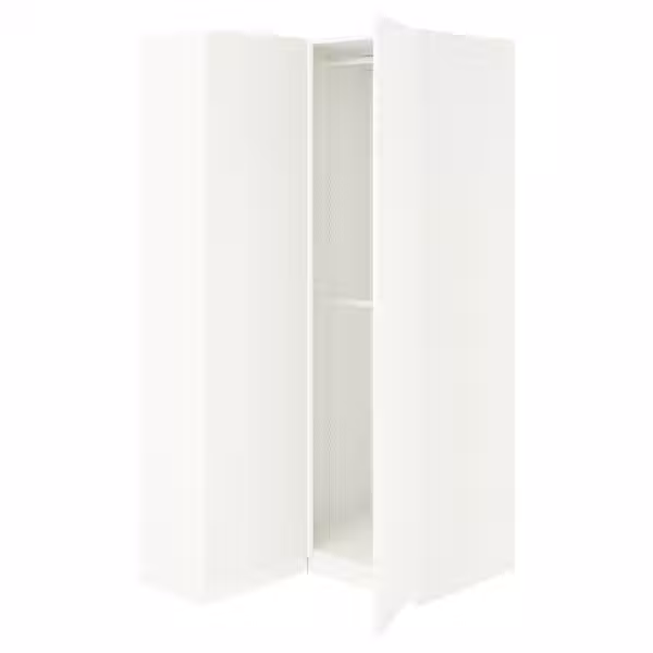 PAX / FORSAND Гардероб угловой - белый/белый 111/88x201 см - схема-чертеж с размерами