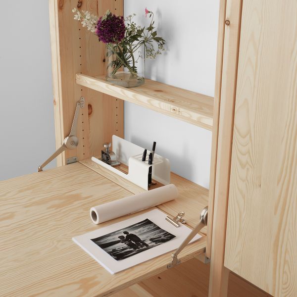 2 секции для хранения + складной столик 175x30-104x179 см IKEA IVAR ИВАР 892.485.59 - схема-чертеж с размерами