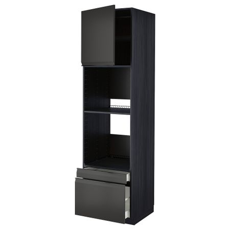 Высокий шкаф для духовки, комбинированный духовка + дверца, 2 ящика IKEA METOD МЕТОД, MAXIMERA МАКСИМЕРА 394.956.13