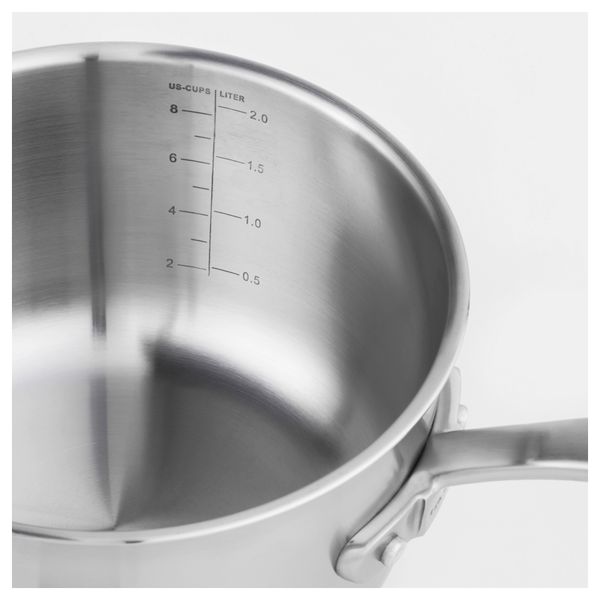 Ковш с крышкой СЕНСУЭЛЛ, нержавеющ сталь (2.4 л) - схема-чертеж с размерами