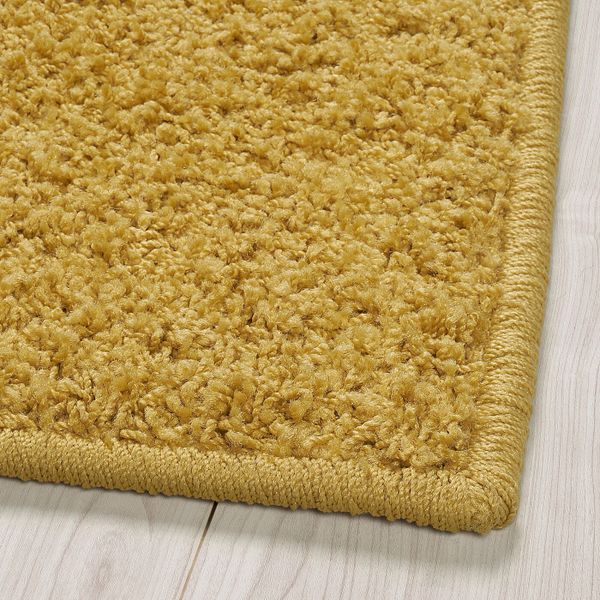 Ковер, длинный ворс, желто-коричневый, 57x120 см IKEA АЛЛЕРСЛЕВ 704.299.65 - фото 2