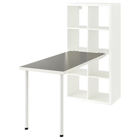 Стол, комбинация, светло-серый, белый 77x147x159 см IKEA KALLAX КАЛЛАКС 793.307.43