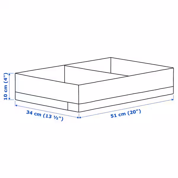 STUK Ящик с отделениями - белый 34x51x10 см - фото 9