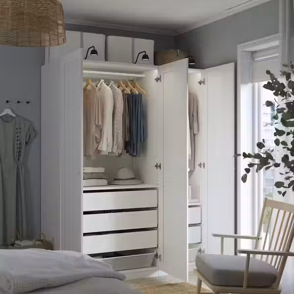 PAX / GULLABERG Гардероб, комбинация - белый/белый 150x60x201 см - фото 3