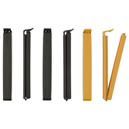 BEVARA Зажим - антрацит/темно-желтый