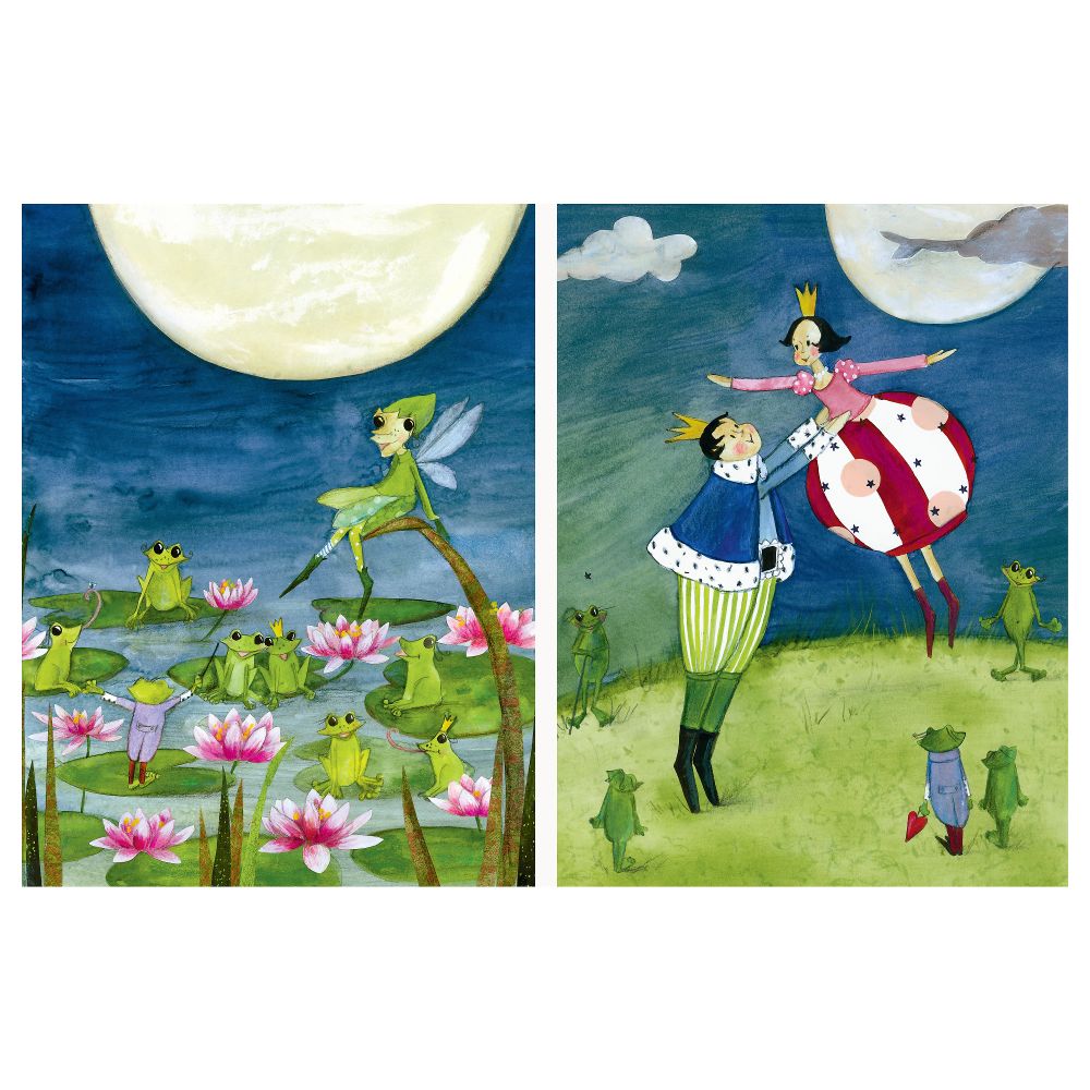 Набор постеров, 2 штуки ТВИЛЛИНГ, Принц-лягушка (30x40 см) - схема-чертеж с размерами