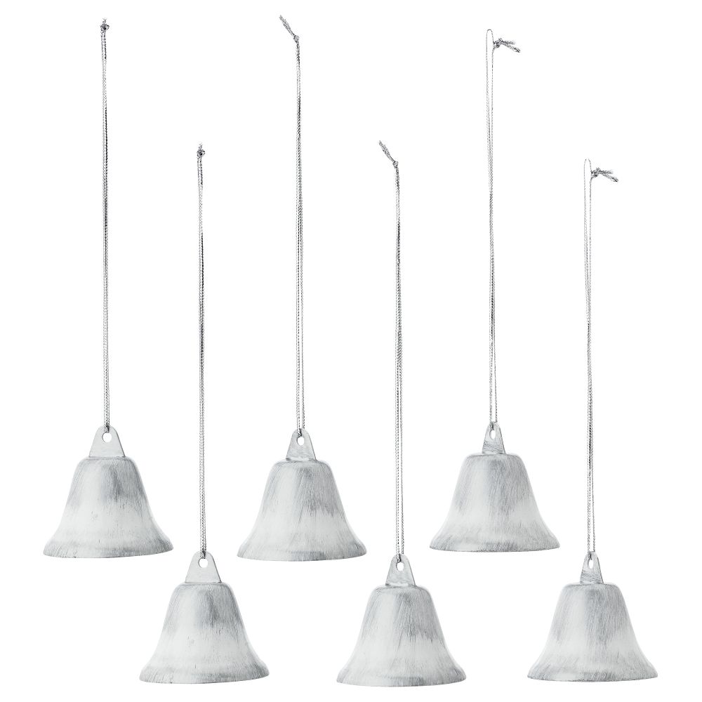 Украшение подвесное ВИНТЕР 2015, форма колокола, белый - фото 1