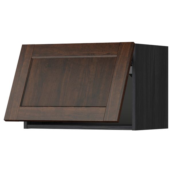 Горизонтальный навесной шкаф МЕТОД, черный, Эдсерум коричневый - схема-чертеж с размерами