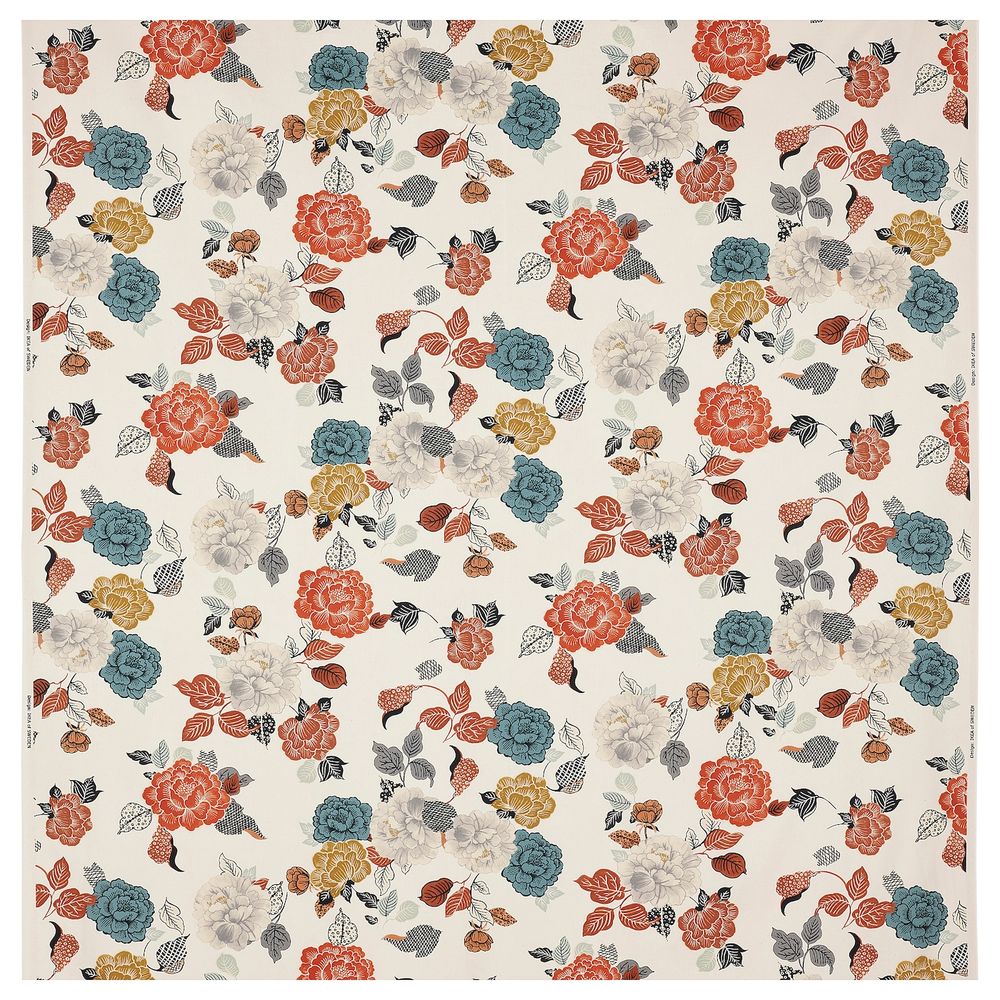 Ткань, неокрашенный/цветочный орнамент 150 см IKEA TROLLMAL ТРОЛЛМАЛ 104.855.82 - фото 1