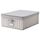 Коробка с крышкой СВИРА, серый, белый полоска (39x48x19 см)
