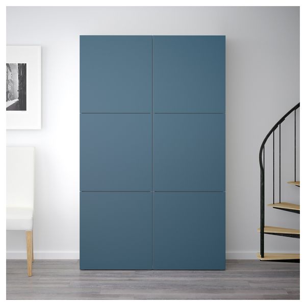 Комбинация для хранения с дверцами БЕСТО, белый, Вальвикен темно-синий - фото 2