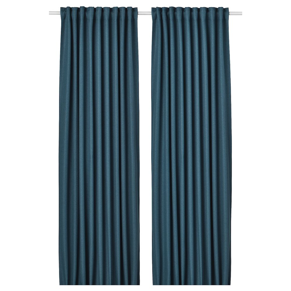 Затемняющие гардины, 2 шт., синий 145x300 см IKEA ANNAKAJSA АННАКАЙСА 504.629.94 - фото 1