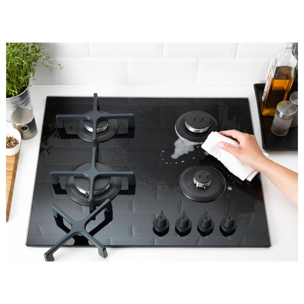 Поверхность встраиваемая газовая, стекло черный IKEA LIVSGNISTA 402.780.67 - фото 4