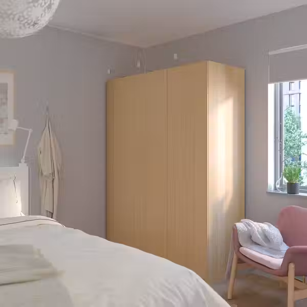 PAX / FORSAND Гардероб - под беленый дуб/под беленый дуб 150x60x201 см - фото 3