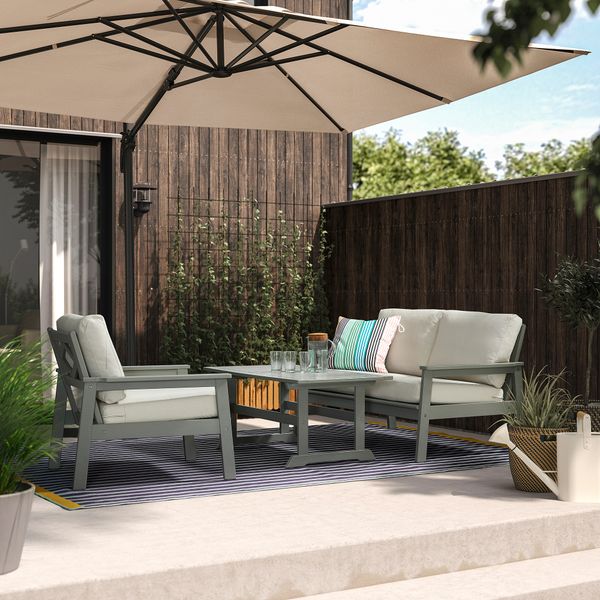 Зонт от солнца, подвесной, 330x240 см, бежевый, наклонный IKEA SEGLARÖ СЕГЛАРО 303.878.68 - фото 3