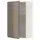 METOD Навесной шкаф с полками - белый/Voxtorp глянцевый темный серо-коричневый 60x100 см