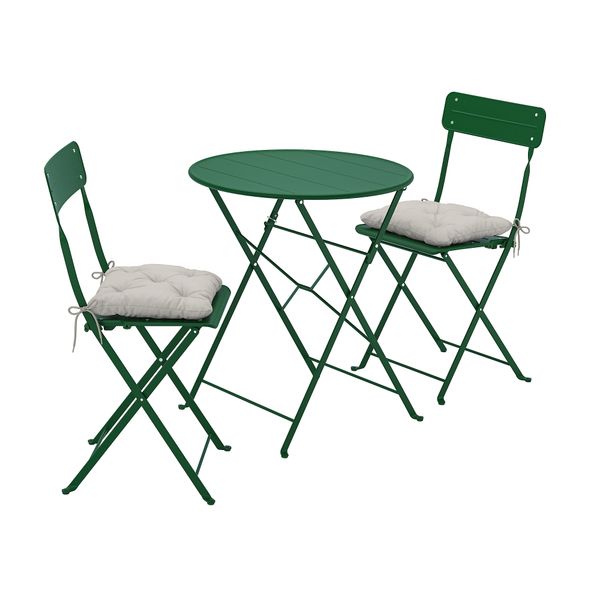 Стол + 2 стула, для сада, зеленый Kuddarna серый IKEA SUNDSÖ СУНДСЁ 794.349.34 - фото 2