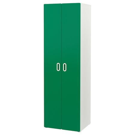 Гардероб, белый/зеленый 60x50x192 см IKEA STUVA СТУВА / FRITIDS ФРИТИДС 492.658.76