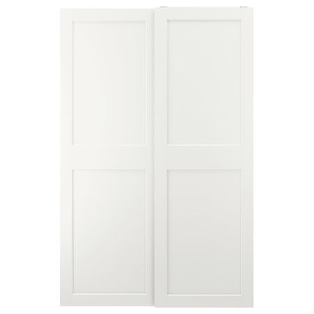Пара раздвижных дверей, белый 150x236 см IKEA GRIMO ГРИМО 493.935.05