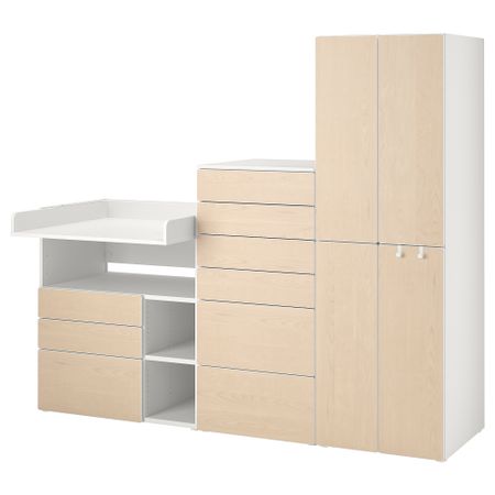 Комбинация для хранения, 210x79x181 cm IKEA PLATSA ПЛАТСАA ПЛАТСА, SMÅSTAD СМОСТАД 994.312.13