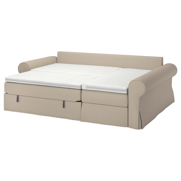 Диван-кровать с козеткой, Тигельшо бежевый IKEA БАККАБРУ 092.407.17 - фото 2