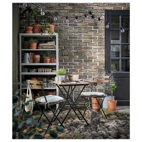 Стол+2стула,д/сада, черный, серо-кориченевая морилка/Куддарна бежевый IKEA TÄRNÖ ТЭРНО 592.867.22 - фото 2