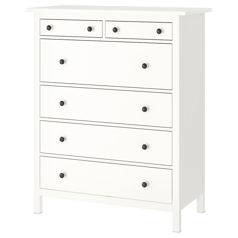 Комод с 6 ящиками ХЕМНЭС, белый (108x131 см) - фото 1