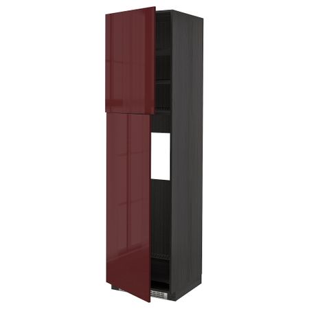 Высокий шкаф для холодильника, 2дверцы, 60x60x220 cm IKEA METOD МЕТОД 194.553.83