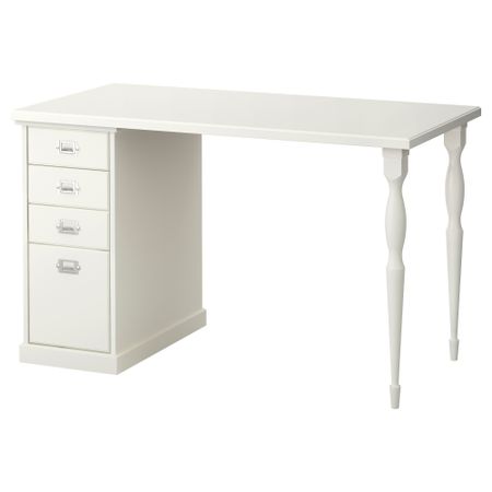 Стол с ящиками КЛИМПЕН / НИПЕН, белый (120x60 см)