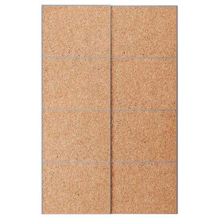 Пара раздвижных дверей, пробковый шпон пробка 150x236 см IKEA КИРКЕНЕС 592.761.91