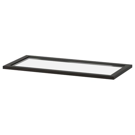 Полка стеклянная, черно-коричневый 75x35 см IKEA KOMPLEMENT КОМПЛИМЕНТ 604.375.55