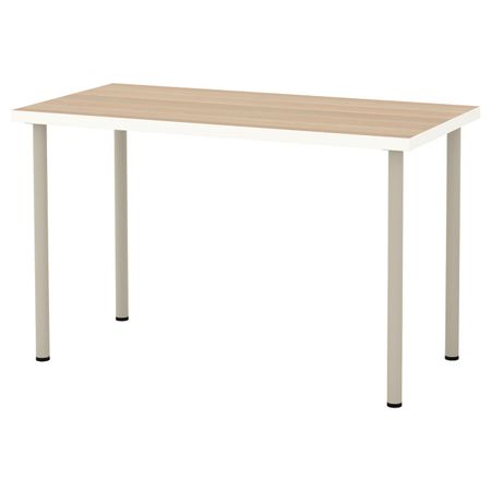 Стол, белый под беленый дуб, бежевый, 120x60 см IKEA ЛИННМОН / АДИЛЬС 793.047.44