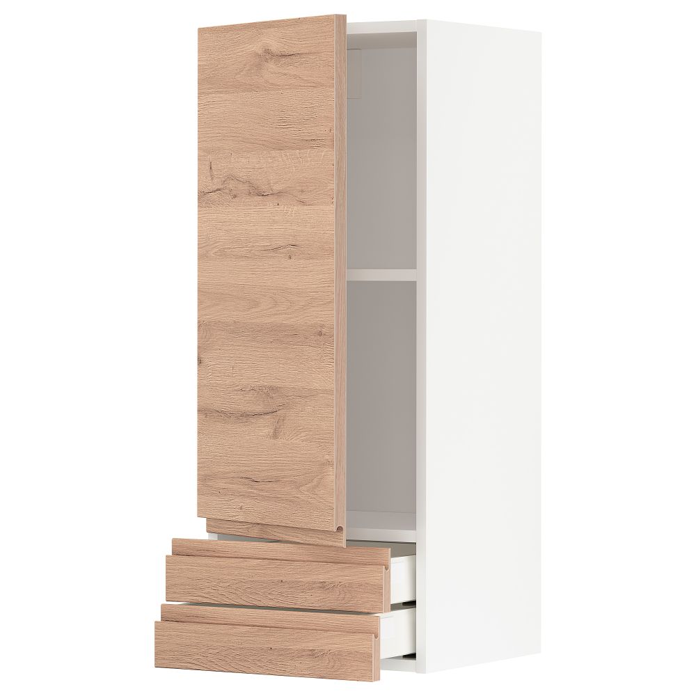 Навесной шкаф с дверцей, 2 ящика, 40x100 cm IKEA METOD МЕТОД, MAXIMERA МАКСИМЕРА 994.580.85 - фото 1