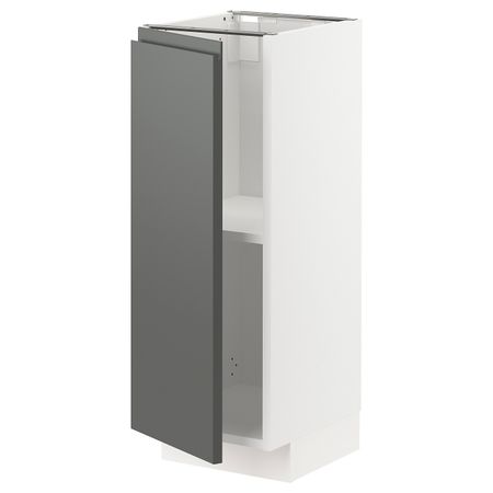 Напольный шкаф с полками, белый/Воксторп темно-серый 30x37 см IKEA METOD МЕТОД 794.451.26